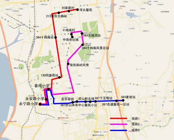 [山東]青島李滄區(qū)小學(xué)線路圖（永寧路小學(xué)、永安路小學(xué)、春雨小學(xué)）