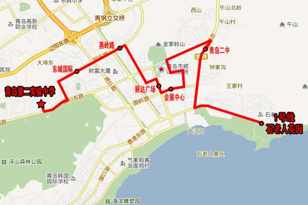 [山東]青島第二實(shí)驗(yàn)中學(xué)校車線路（圖）