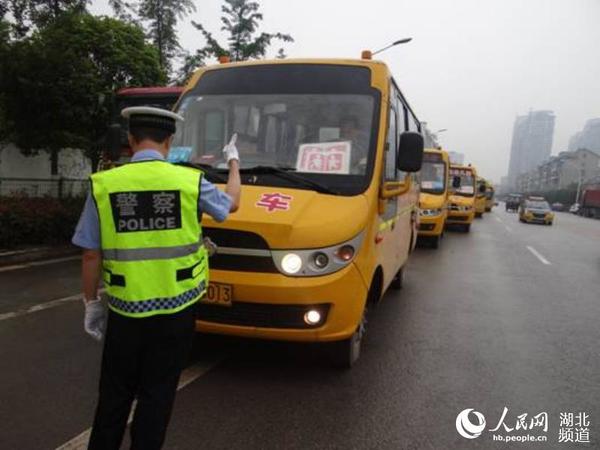 民警通過使用大拇指來快速指導駕駛員檢查。向上為車頂頂燈，向下為車頭大燈，向左右為雨刷