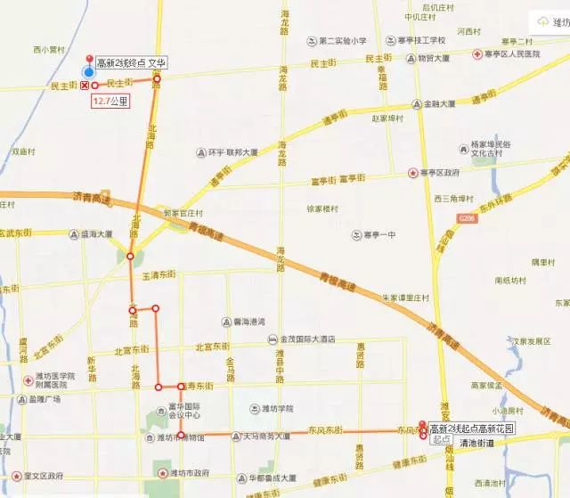 濰坊文華國(guó)際小學(xué)新增8條校車(chē)線路